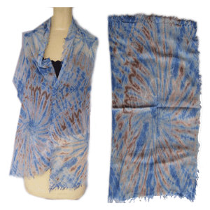 Écharpe en coton tie-dye élégante et légère pour femmes, douce, respirante, de couleur unie, pour la mode estivale, à porter au quotidien - Product Image 1