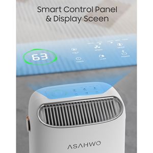 45 Punti. 4.500 mq Deumidificatore Bianco con Secchio e Tubo di Scarico per Seminterrati, Garage e Ambienti Umidi - Product Image 5