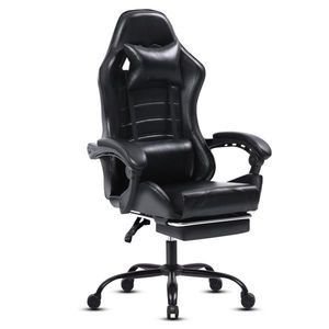 Sedia da Gaming Ergonomica in Pelle PU con Altezza Regolabile e Ruote per Ufficio o Videogiochi - Product Image 1
