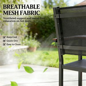 Conjunto de Mesa y Sillas para Terraza Exterior, para Jardín, para Entretenimiento al Aire Libre - Product Image 3