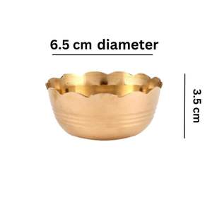 Cuenco de Comedor Kangura de Latón Puro, Diseño Pital, Katori Vati, Tradicional para Pooja, Deepak, Akhand Jyoti, Bhog, Pyali, Severer - Product Image 2