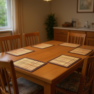 Bamboo <b>Place</b> <b>Mats</b> De Bambu 24/U Striped Traditional <b>Woven</b> Mantles 30*45 Reusable for Home Use - Product Image 3