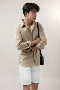 เสื้อเชิ้ตผู้ชาย TST 8024.1 สำหรับฤดูใบไม้ร่วง ผลิตจากโพลีเอสเตอร์/คอตตอน น้ำหนัก 220 กรัม แขนยาว ระบายอากาศได้ดี คอวี เป็นมิตรต่อสิ่งแวดล้อม แห้งเร็ว เหมาะสำหรับใส่ลำลองหรือทำงานในออฟฟิศ - Product Image 6