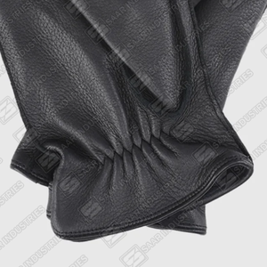 Guantes de cuero negro para hombre, guantes de invierno de piel de oveja suave, guantes clásicos cálidos y elegantes - Product Image 6