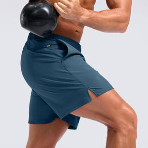 กางเกงวิ่งขาสั้นน้ำหนักเบาสำหรับผู้ชาย ชุดกีฬา มีกระเป๋าข้าง ระบายอากาศ แห้งเร็ว เหมาะสำหรับวิ่งและออกกำลังกาย เอวยางยืดกว้าง - Product Image 2