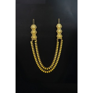 Venta al por mayor de accesorios de oído árabe de Oriente Medio chapado en oro estilo de lujo pinzas de pelo árabe boda y horquilla nupcial para las mujeres - Product Image 4