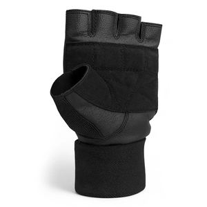Gants de sport en cuir de haute qualité, couleur noire, résistants, pour entraînement, fitness, musculation, hommes et femmes - Product Image 4