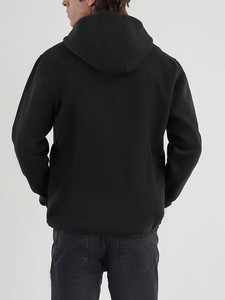 New Custom Embroidered Logo & Design <b>Black</b> Fleece Zipper Hoodies for <b>Men</b> Regular Fit Casual Warmth Winter Wear - Product Image 5