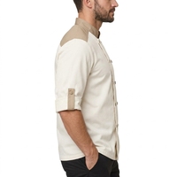 Veste de chef moderne pour hommes, uniforme de cuisine professionnel, tissu en mélange de coton respirant, coupe confortable, vêtements culinaires durables, OEM