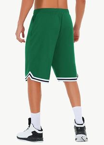 Shorts Bermuda Homme Vert Uni Taille Élastique Séchage Rapide Style Décontracté Poches Longueur Mi-Cuisse Tissu Tricoté Anti-UV Respirant - Product Image 2