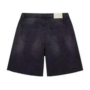 Pantalones Cortos Anchos de Pana para Hombre, 100% Algodón, Estilo Vintage Lavado, de Secado Rápido, Estilo Urbano, con Bajo sin Rematar - Product Image 5