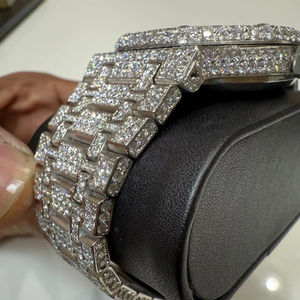 High Quality Moissanite <b>Diamond</b> <b>Watch</b> with Durable Metal Strap for Men Women Modern Style and Long Life Use - Product Image 5