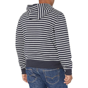Sudadera con Capucha y Cierre de Cremallera para Hombre, Diseño a Rayas, Corte Regular, Estilo Casual para Otoño, 100% Algodón Tejido Transpirable - Product Image 6