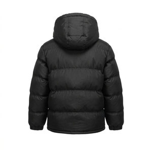Chaqueta de invierno para hombre, informal, gruesa, cálida, tipo burbuja, a prueba de viento, con cierre de cremallera, térmica, con bolsillos y logotipo personalizado. - Product Image 2