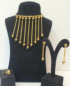 Dubai 24KT Gold Plated Hot-Selling 2GRM Bijoux Plaque Nouvelle Jewelry Set Women's (femmes) Gold Plated CHOKER - Product Image 1