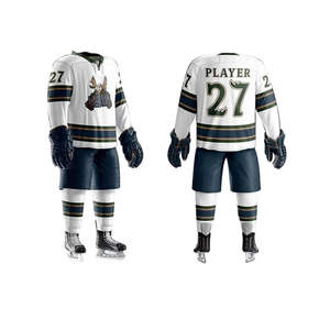 Uniformes de Hockey sobre Hielo Personalizados al por Mayor 2026, Nuevo Diseño, con Bordado del Nombre del Equipo OEM, Venta en Línea, Técnica de Sublimación - Product Image 1