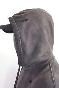 Custom Blank Vintage Distressed <b>Pullover</b> <b>Mens</b> Acid Washed Paint Splatter Sunfaded Winter Fleece Streetwear Hoodie No - Product Image 5