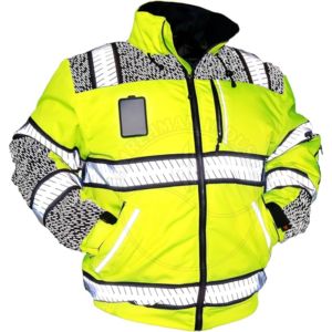 Chaqueta de Seguridad Reflectante Impermeable de Poliéster, Ropa de Seguridad Reflectante de Alta Visibilidad Clase 3, Seguridad Vial Transpirable - Product Image 1