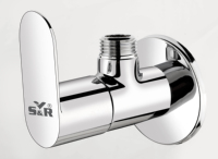 Robinet mural de contrôle d'eau à double sortie en laiton chromé, à double commande, pour salle de bain, qualité supérieure
