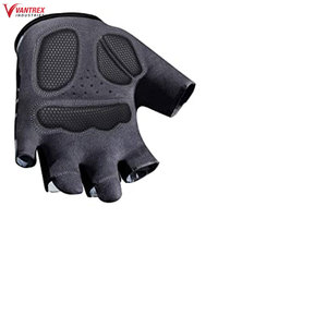 Guantes de Ciclismo de Cuero Negros de Medio Dedo Dexterity Utility, Guantes de Trabajo de Seguridad Resistentes a las Vibraciones para Hombres, para Montar en Bicicleta - Product Image 5