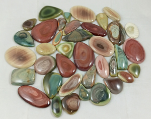 Radha Arts Imperial Jasper Natural Cabochon Jewelry Making Stone Multi Color 25mm-40mm Size Wholesale Lot - Product Image 1