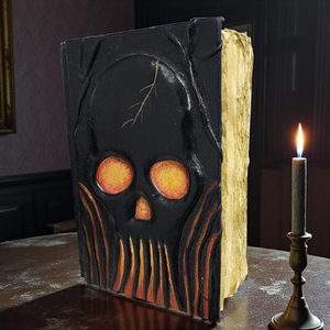 Diario de Cuero con Esqueleto Flameante, Libro de Sombras Gótico en Relieve, Diario de Cuero Hecho a Mano, Cuaderno de Escritura Vintage, Regalo - Product Image 3