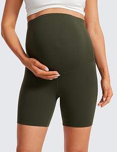 Pantalones Cortos Deportivos de Maternidad Genuinos, Sin Costuras, Personalizados, de Cintura Alta, Transpirables, Elásticos, para Gimnasio y Fitness, con Soporte Suave y Elástico para el Vientre - Product Image 2