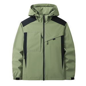 Chaqueta impermeable al por mayor, chaqueta softshell de poliéster de 320 g/m², logotipo personalizado para minoristas de camping en EE. UU., MOQ bajo - Product Image 2