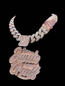 Colgante de Plata 925 con Letra Personalizada VVS Moissanite para Hombre, Joyería Hip Hop Iced Out, Pasa Prueba de Diamante - Product Image 5