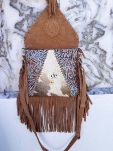 Nuevo Bolso de Mano con Flecos de Piel y Cuero, Diseño Moderno, Bolso Cruzado de Cuero Repujado con Piel de Vaca, Elegante Bolso Bandolera para Regalo - Product Image 3