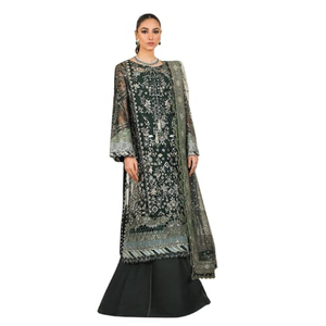 Vestido de novia pakistaní de organza bordado, conjunto largo de kameez y dupatta para boda, vestido de novia pakistaní para mujer - Product Image 1