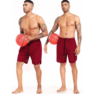 Best Selling Fitness Double <b>Layer</b> Short Inner Compression Red Color Knee Length Soft Fabric Gym Breathable Shorts For Men's - Product Image 4