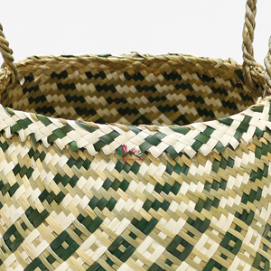 New Design Palm Leaf Belly Basket Durable <b>Collapsible</b> Laundry Toy <b>Storage</b> Bin - Product Image 2