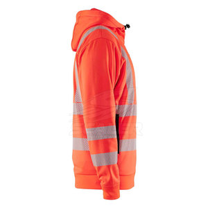 Custom Professional <b>Work</b> Apparel Reflective Hoodies Safety Wear Front Pocket Long Sleeve Casual <b>Waterproof</b> ANSI Class 2 EN ISO - Product Image 4