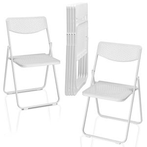 Set di 6 Sedie Pieghevoli in Plastica Leggere, Portatili e Impilabili per Eventi Interni ed Esterni, Uso Commerciale e Domestico - Product Image 2