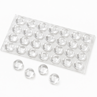 Coussinets de protection transparents en PVC demi-ronds pour armoires, amortisseurs de chocs, protection de surface 12x4mm
