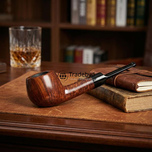 Pipa de Tabaco de Madera Ecológica Moderna Hecha a Mano, Pipa de Fumar de Madera Natural, Regalo Premium de Tradebyd - Product Image 4