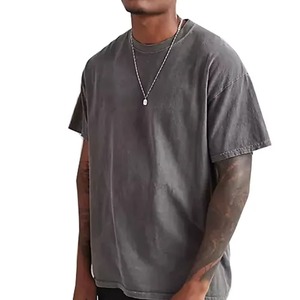 T-shirt pour homme personnalisé en coton 100% de 200 grammes, de haute qualité, poids lourd, coupe classique, séchage rapide, respirant, col rond - Product Image 5