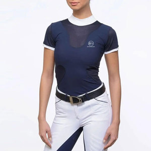 Camisetas de equitación deportivas para exteriores con control avanzado de la humedad y ajuste elástico para entrenamiento de equitación profesional - Product Image 1