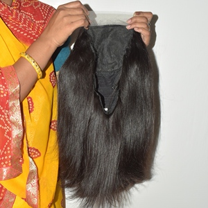 Peluca con Cierre de Encaje 77, Cabello Remy Indio 100%, Aspecto Natural, Sin Pegamento, Pre-Desplumada, Fácil de Aplicar, Encaje Indetectable, Peluca Premium de 450g - Product Image 1