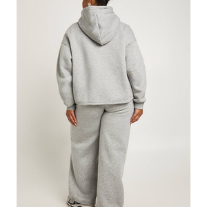 Conjunto Deportivo de 2 Piezas para Mujer, Ropa Deportiva de Otoño, Sudadera con Capucha de Manga Larga y Cintura Alta, Algodón French Terry - Product Image 4