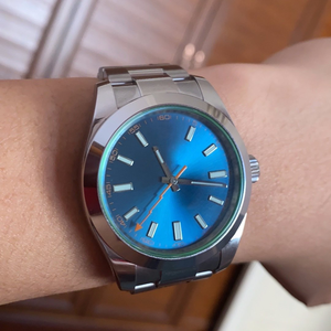 Reloj de Lujo Personalizado C SK TW para Hombre, Acero Inoxidable 904L, Azul Claro, 40 mm, Mecánico, Cristal de Zafiro, Alta Calidad, 100 m - Product Image 4