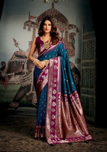 Drape <b>Yourself</b> in Elegance Make Every Moment Royal Indulge in Timeless Grace Saree Silk Nett Fabric Heavy Premium Soft Silk - Product Image 5