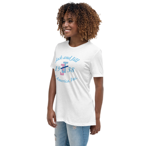 Camiseta de Mujer, Corte Holgado, Blanca, con Letras Gráficas, Cuello Redondo, Algodón Suave, Manga Corta, Ropa Casual de Moda - Product Image 1