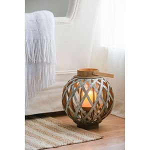 Lanterna Decorativa in Legno con Manico per Interni ed Esterni, per Casa, Giardino e Matrimoni, Portacandele e Contenitori in Legno di Qualità - Product Image 4