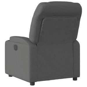Fauteuil inclinable en tissu gris foncé 100% polyester avec structure en contreplaqué métallique, élégant et confortable pour la relaxation - Product Image 3