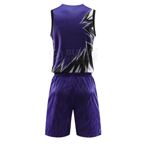 Ensemble d'uniformes de basketball avec technologie d'évacuation de l'humidité, respirant, léger, 100 % polyester, vêtements d'équipe sublimés - Product Image 3