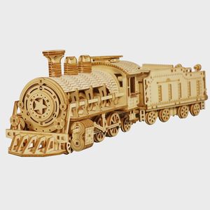 Kit Puzzle 3D in Legno a Forma di Treno Meccanico per Bambini, Rompicapo Educativo, Regalo Unico per Costruire Veicoli # 1 Venditore - Product Image 4