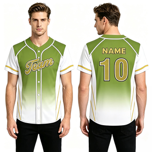 Camiseta de Béisbol Sublimada Personalizada, Uniforme de Equipo, Camiseta de Béisbol de Manga Corta de Poliéster con Logotipo OEM - Product Image 2