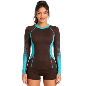 OEM Custom Women <b>Long</b> <b>Sleeve</b> <b>Compression</b> <b>Shirt</b> Rash Guard Customized Rash Guards for Women - Product Image 1